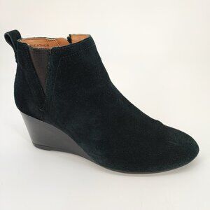 Vionic Paloma Women's Size 8 M US Suede Black Wedge Ankle Boots W18411